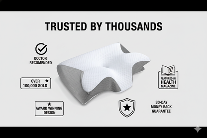 Fall asleep faster and wake up rejuvenated every morning with the Drema™ Ergonomic Butterfly Pillow — your natural solution for pain-free, restorative sleep.